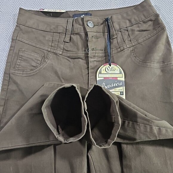 Cello Jeans Size 9 Green Women's Classic Straight Leg Stretch New with Tags - Picture 5 of 16